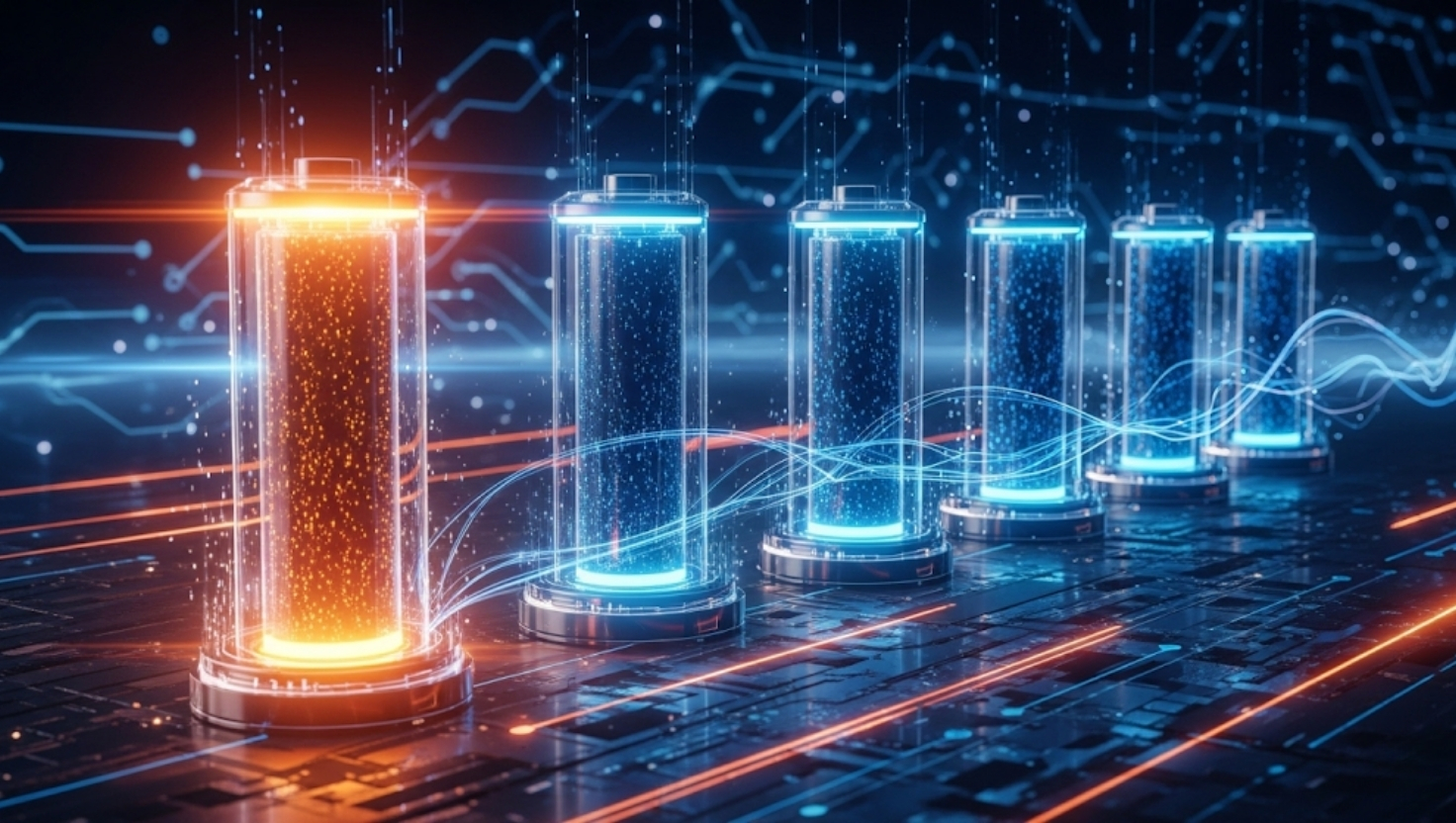 Solid-state battery technology illustration